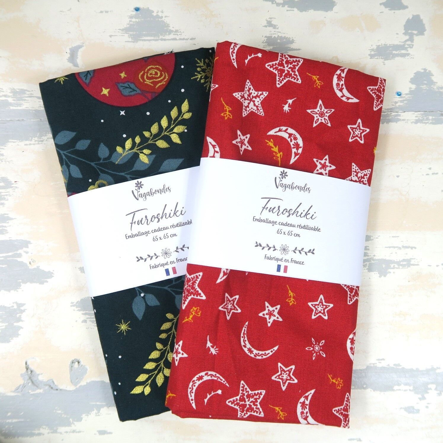 Wiederverwendbares Geschenkpapier - Furoshiki - Weihnachten