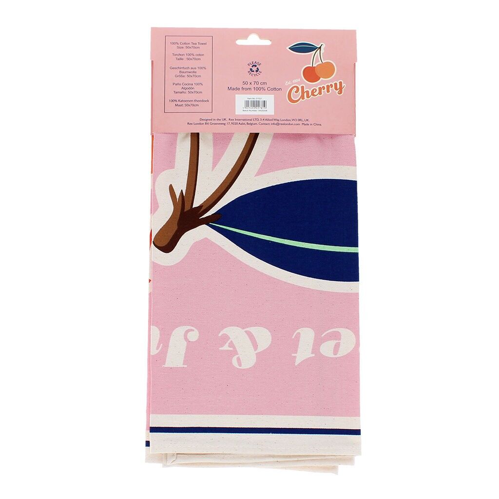 Cotton tea towel - Cherry