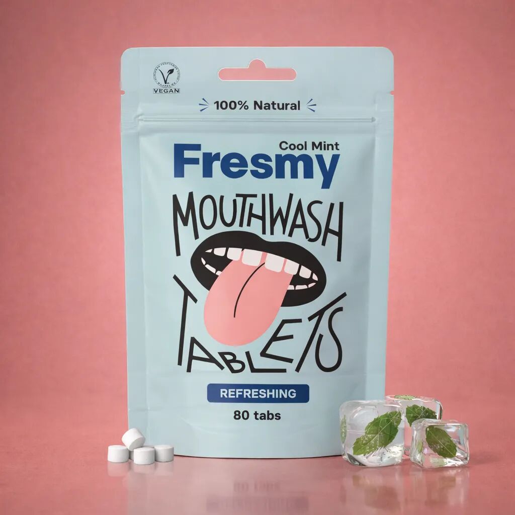 Mouthwash Tablets Cool Mint in paper bag