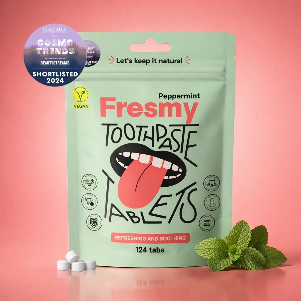 Peppermint Toothpaste Tablets in refill bag