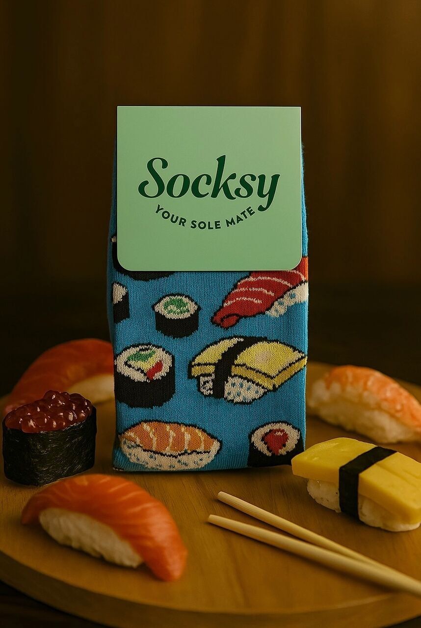 Calcetines orgánicos de sushi