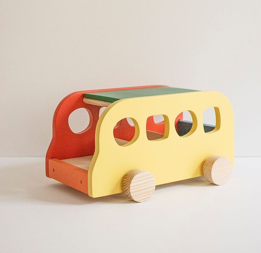 Autobús de madera Multicolor