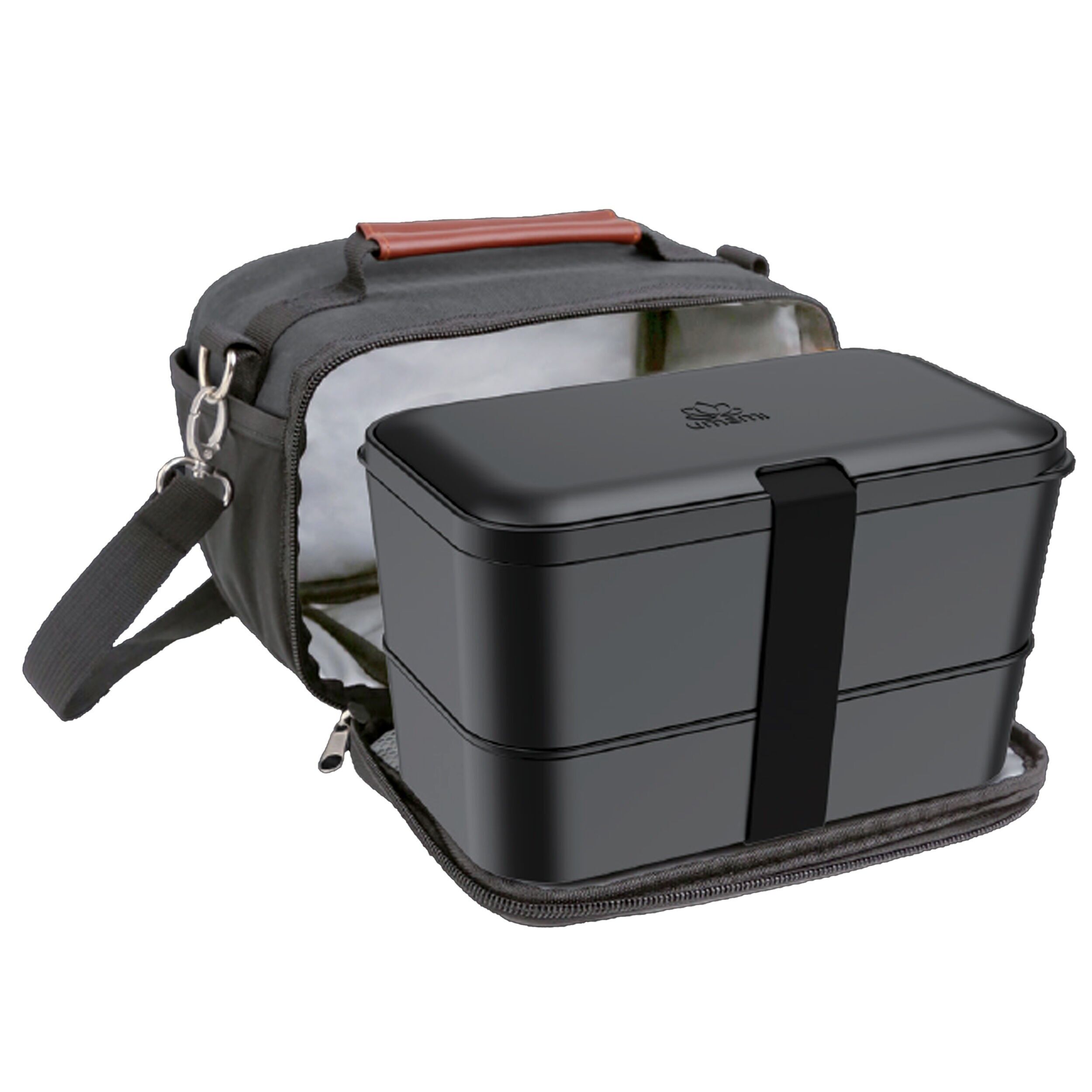 Bolsa térmica Umami, lonchera térmica pequeña y suave que mantiene la comida fresca, correa de hombro ajustable, asa ergonómica, materiales de calidad, bolsillo lateral para botella de agua.