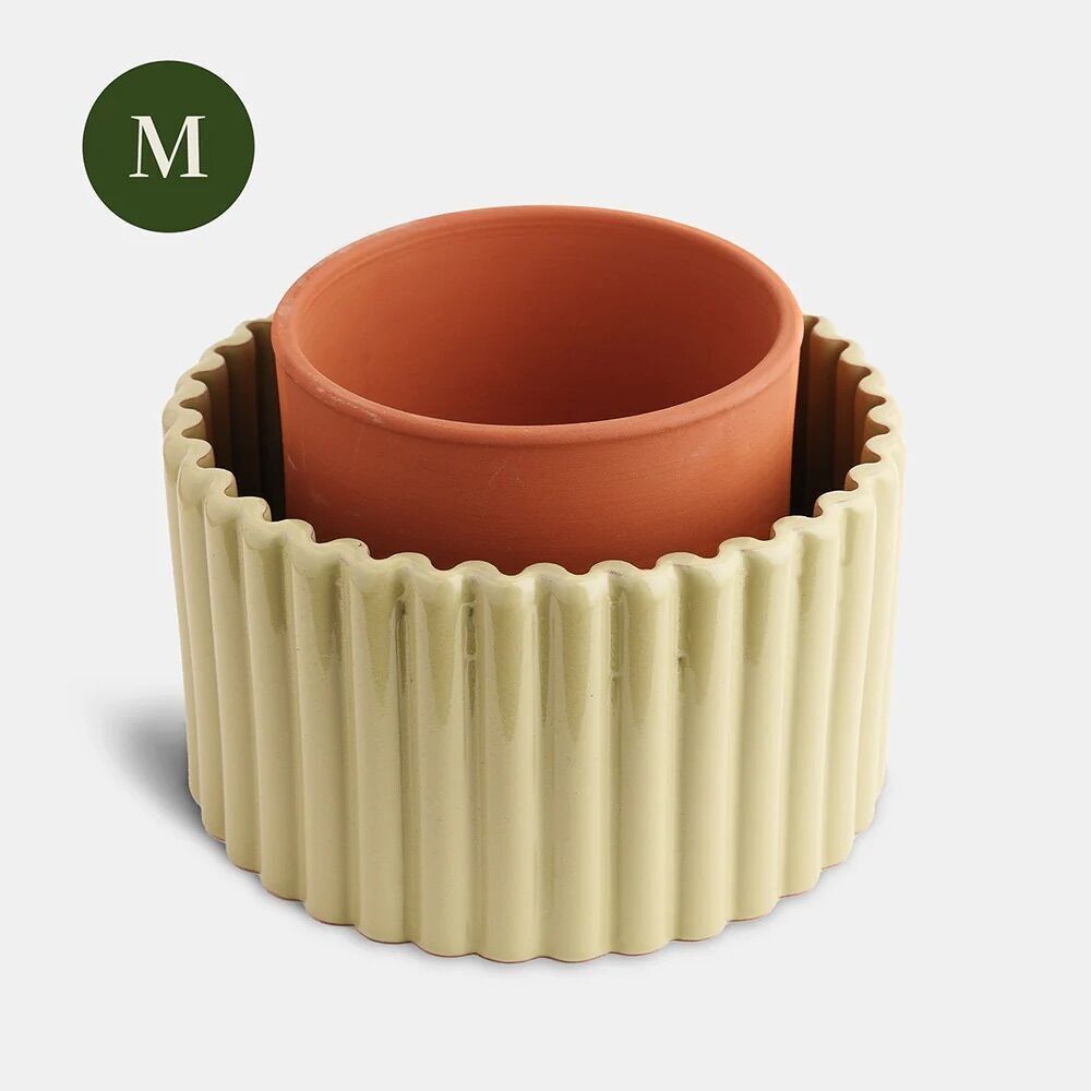 Maceta autónoma Paula (M) - Verde salvia (¡Nuevo!) ¡