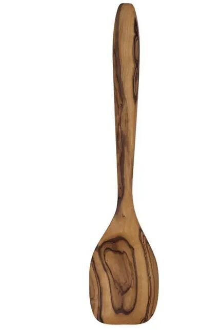 Cucchiaio da cucina “Desir” manico rettangolare fine, in legno d’ulivo