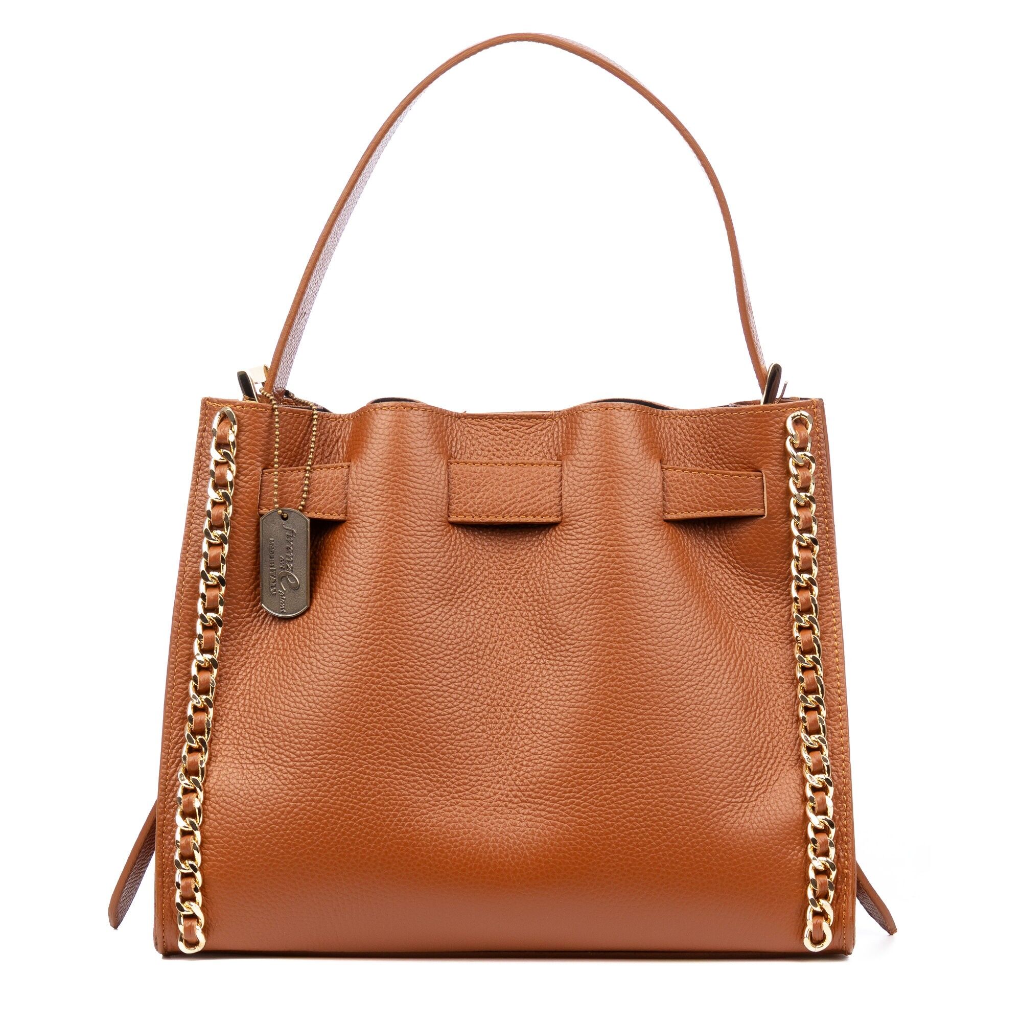 Borsa a tracolla da donna Barano. Vera pelle Dollaro.