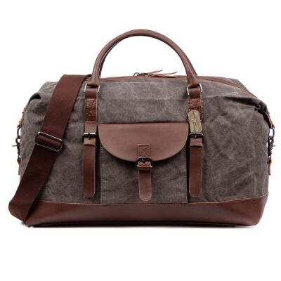 Borsa da viaggio Barbariga. Realizzato in tela di alta qualità abbinata alla pelle.