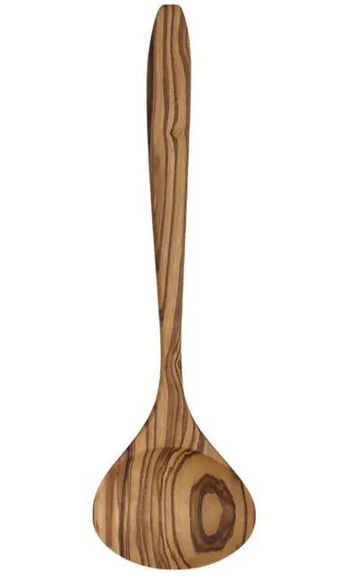 Cucchiaio da cucina "Desir" manico fine ovale in legno d'ulivo