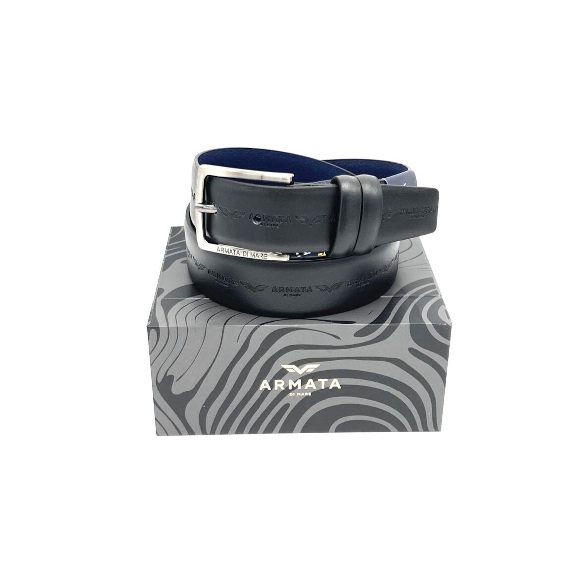 Idea regalo di Natale, Cintura in pelle con scatola regalo, Armata di Mare, art.IDK980-35