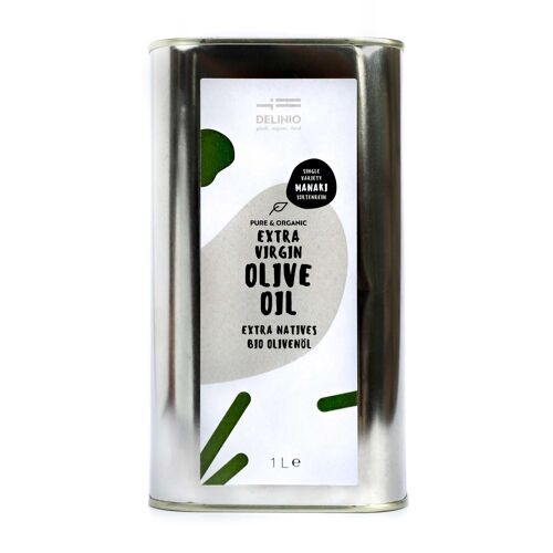 Organic Extra Virgin Olive Oil Manaki 1 L