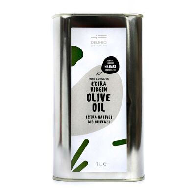 Huile d'Olive Extra Vierge Bio Manaki 1 L