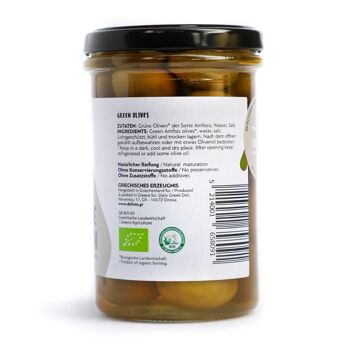 Bio Grüne Oliven 314 g Verre 2