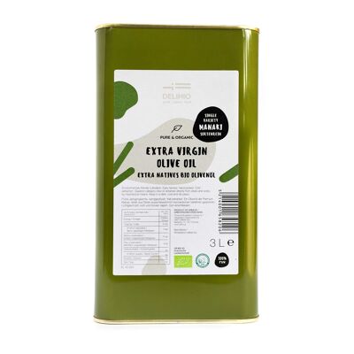 Bio-Olivenöl Extra Vergine Manaki, 3 L