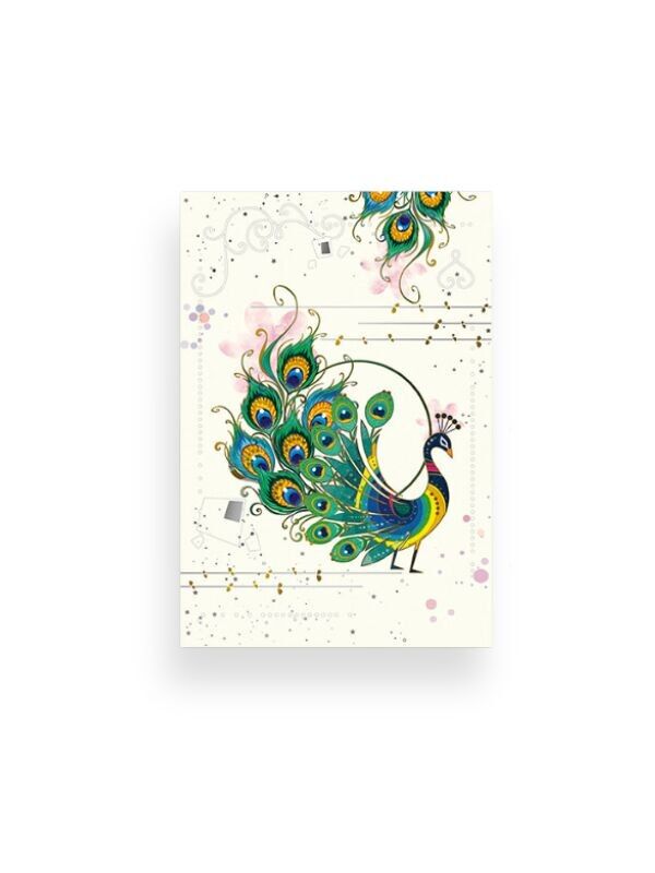 Da VInci Grußkarte - Pfau