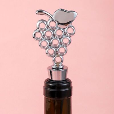 Bouchon métallique pour bouteille - Argent ou Doré - Grappe
