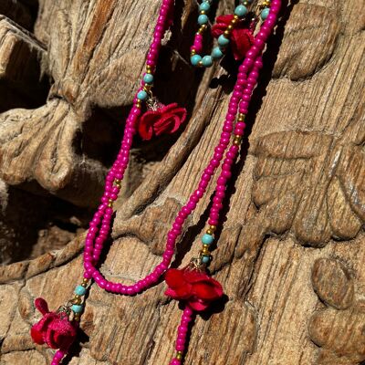 COLLANA TRIPLA FIORI