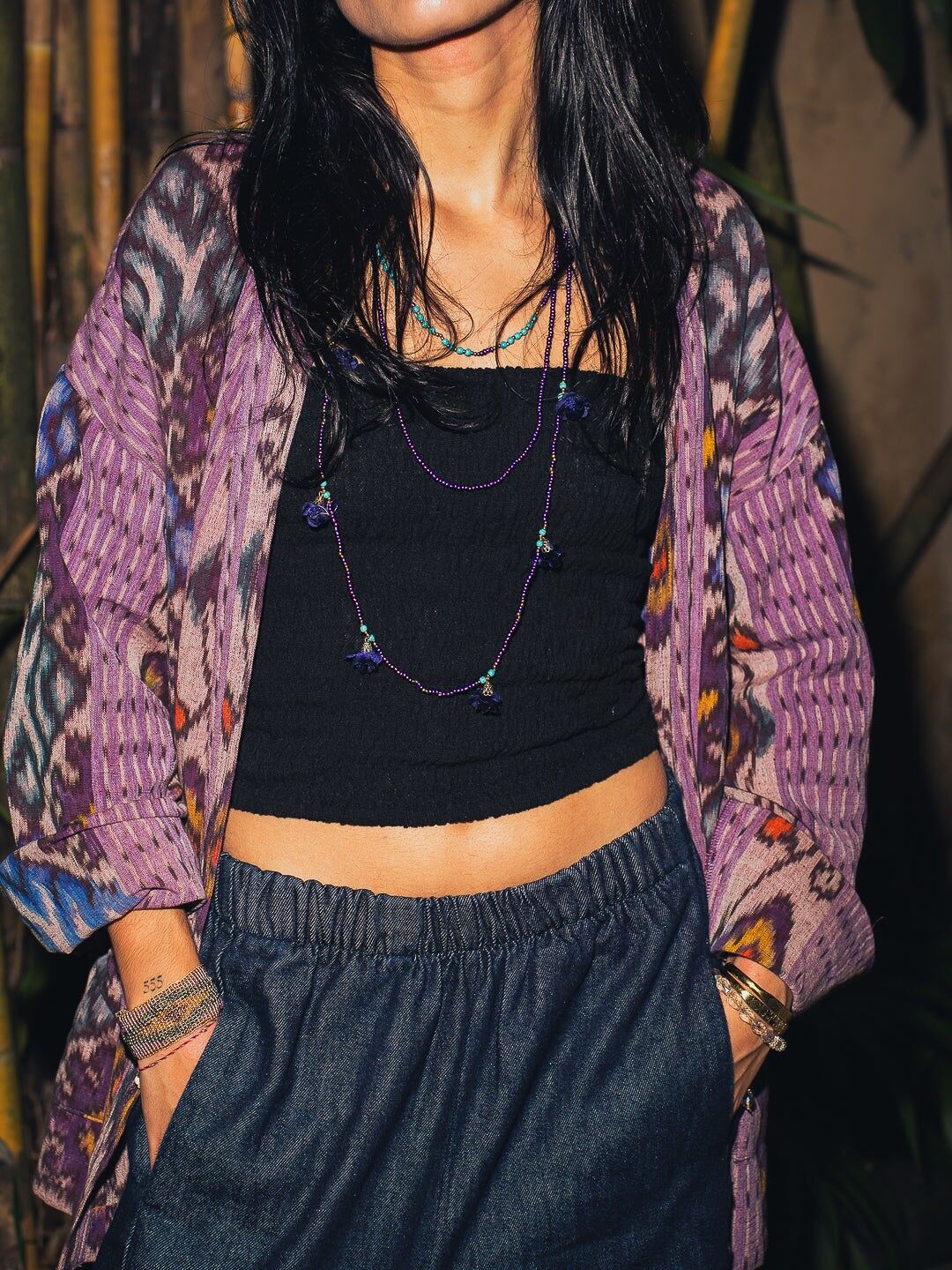 COLLANA TRIPLA FIORI