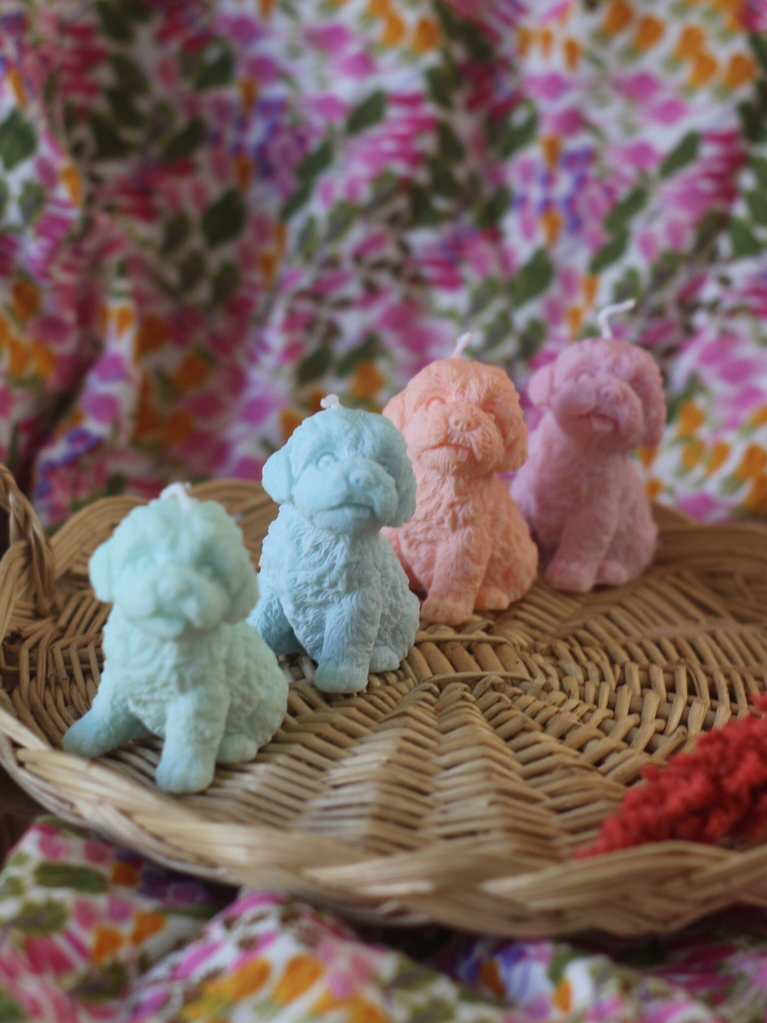 Piccola candela a forma di cane