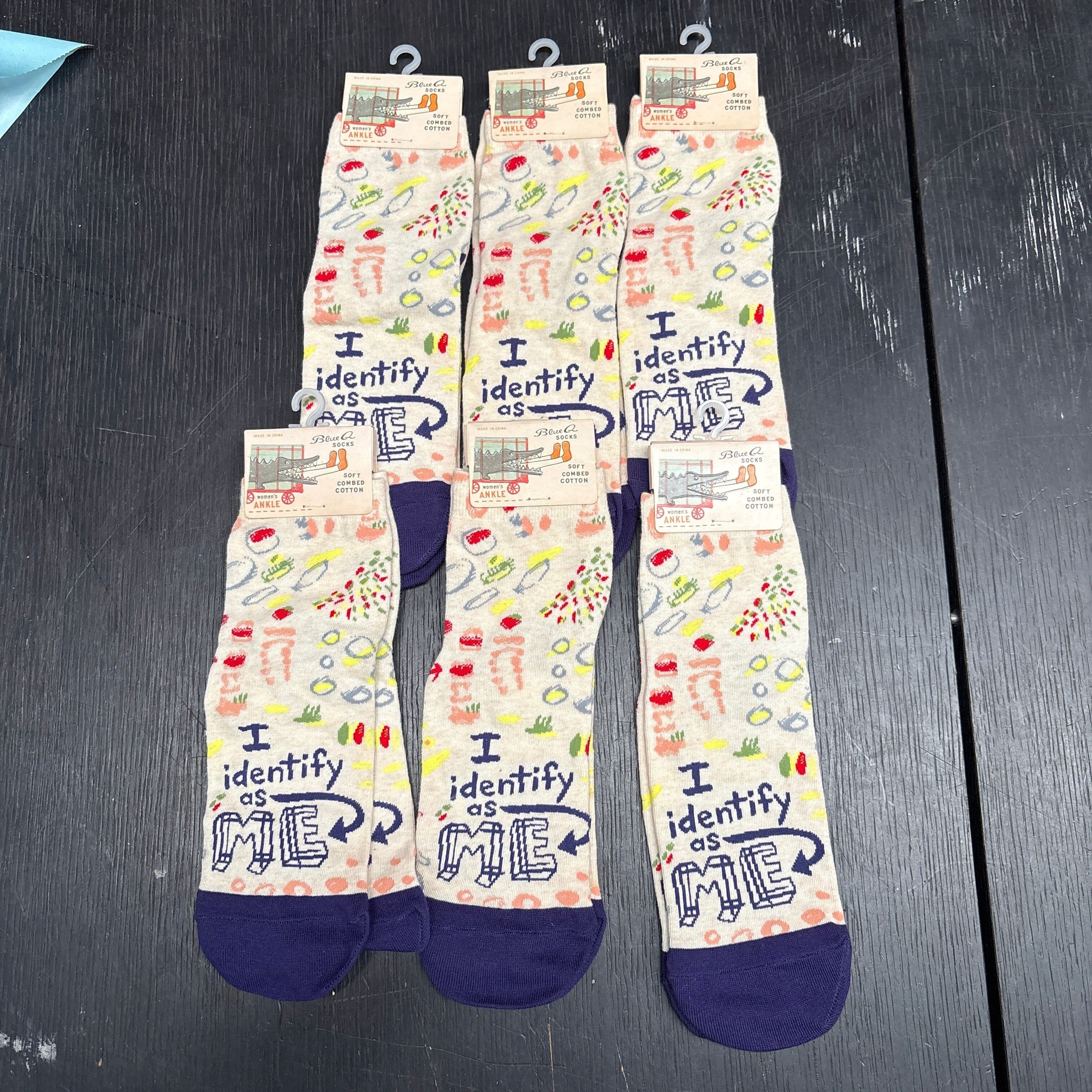 Clearance Bundle 9  - 6 pairs of I Identify as me Ankle Socks