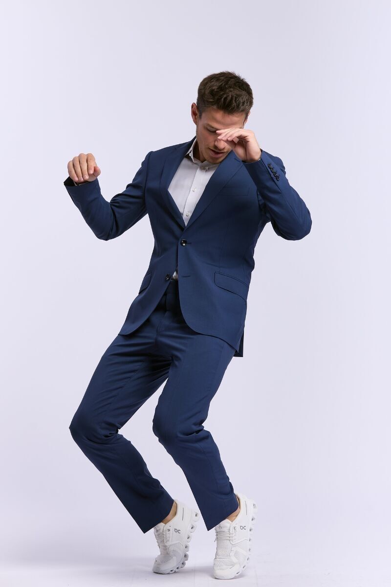 Pantalones azules ultim evo en lana de combate