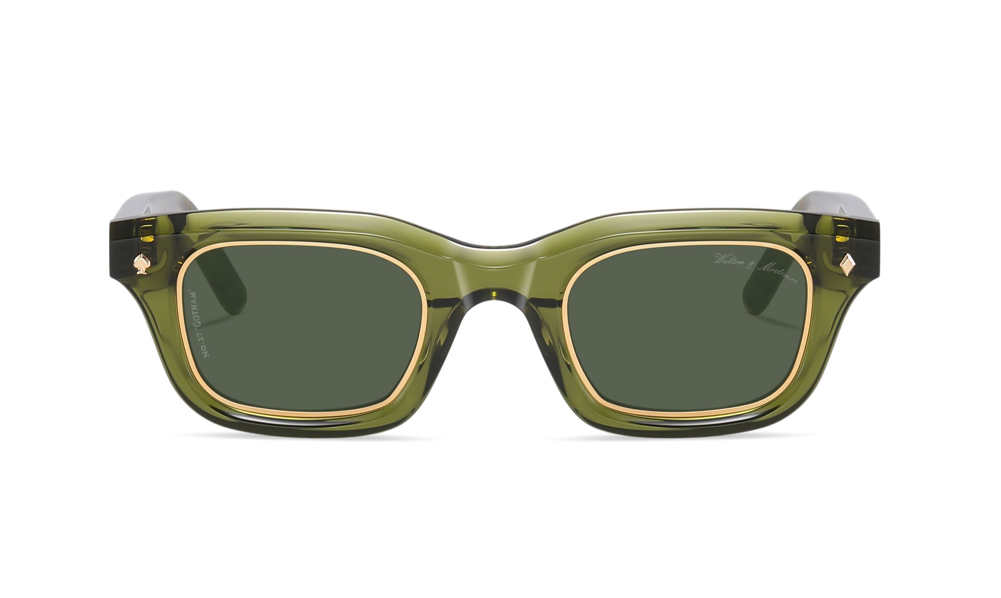 Walton & Mortimer n°Lunettes de soleil « Gotham » en édition limitée – Vert Bosco