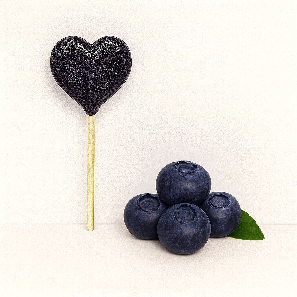 Lecca lecca fatti a mano senza zucchero - Mirtillo x30