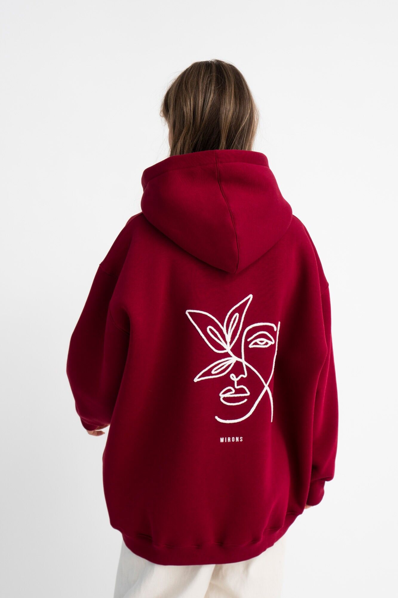 Sudadera con capucha Burdeos