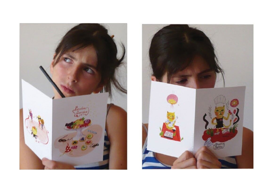 5er-Set Doppelkarten - „En Fête“