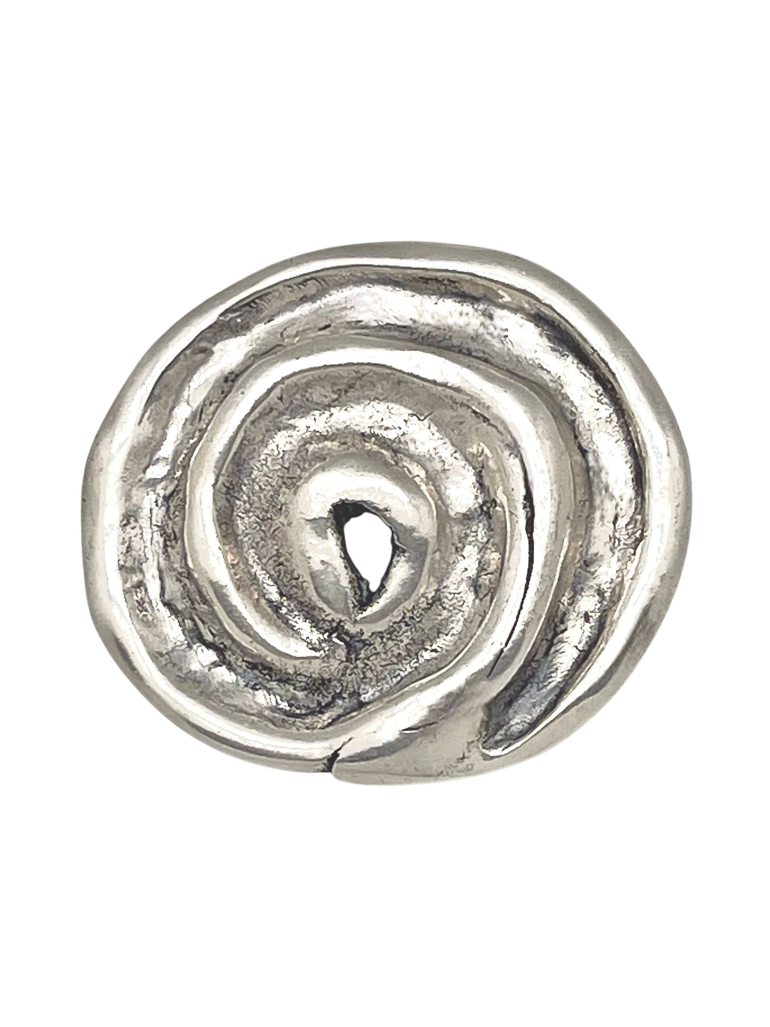 Signs brooch in 10µ silver, Gloria Mago design, aged vintage