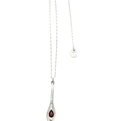 Collana lunga con cristalli a strappo in cristallo argento SW Siam 10µ