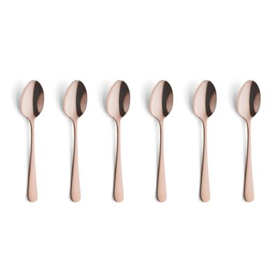 Austin - Set of 6 espresso mocha spoons Matt copper-AMEFA