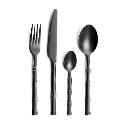 Canisse - 16 piece cutlery set Matte black-AMEFA