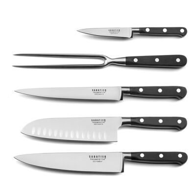 Origin - Set of 5 kitchen knives-SABATIER TROMPETTE
