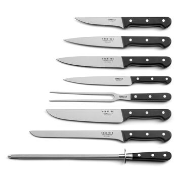 Universal - Trousse 8 couteaux de cuisine-SABATIER TROMPETTE 2