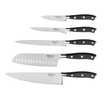 Vulcano - Trousse 5 couteaux de cuisine-SABATIER TROMPETTE 2