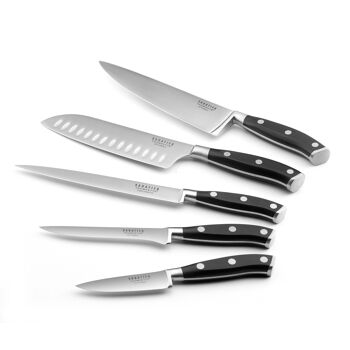 Vulcano - Trousse 5 couteaux de cuisine-SABATIER TROMPETTE 3