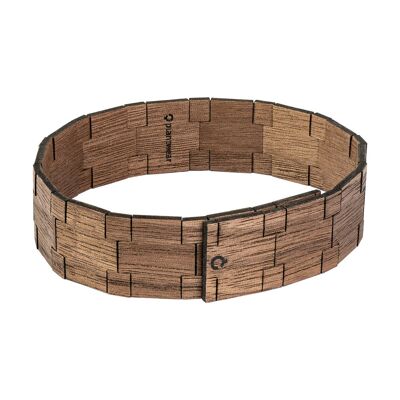 Wooden Magnetic Bracelet - Walnut - Wide