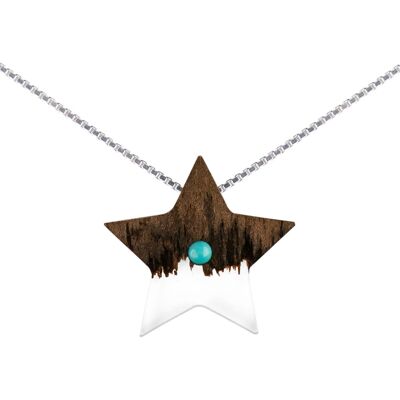 Wooden Necklace – Horizons of imagination - Star - Cube chain