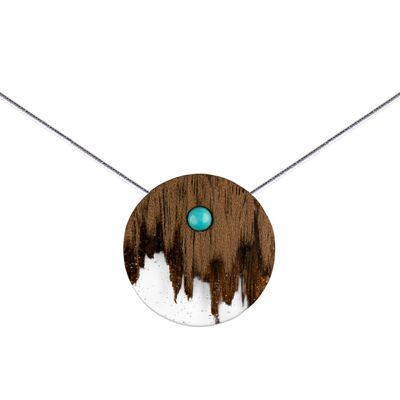 Wooden Necklace – Horizons of imagination - Circle - Snake chain