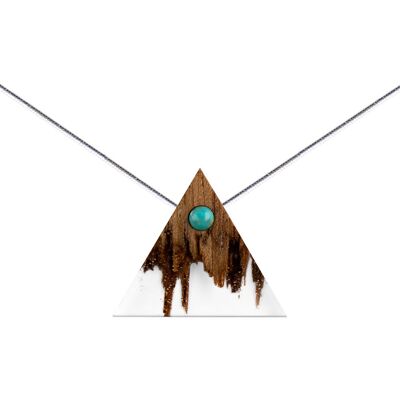 Wooden Necklace – Horizons of imagination - Triangle - Snake chain