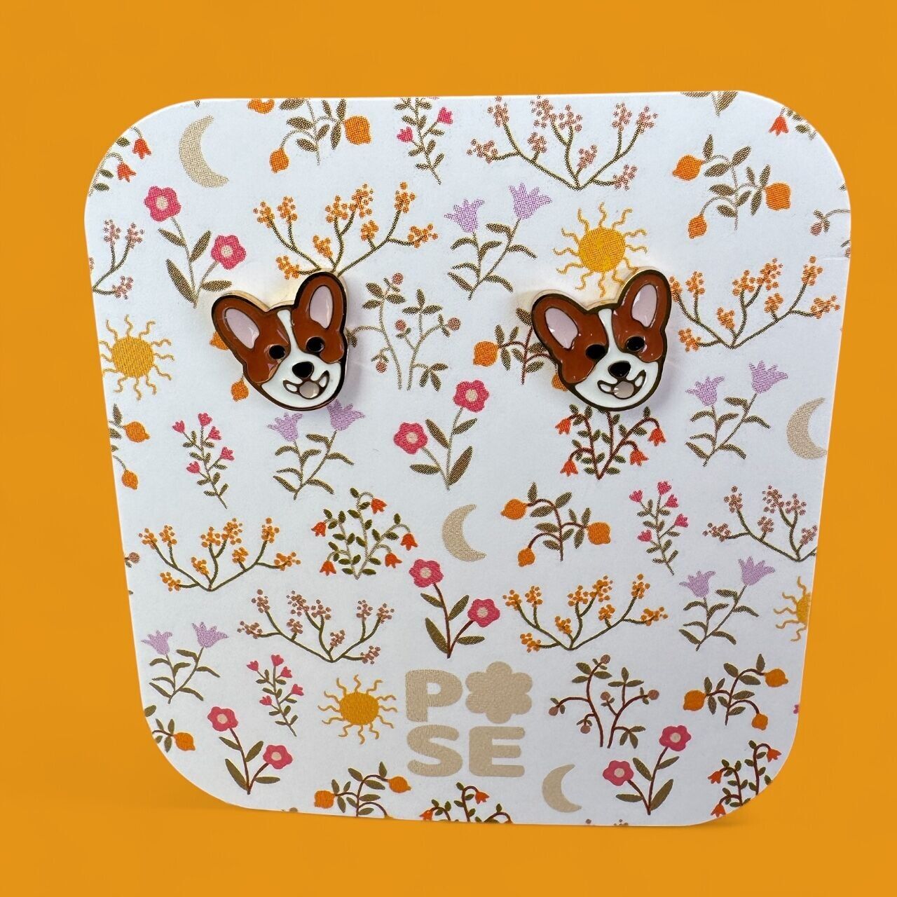 Orecchini a bottone a forma di mini cane