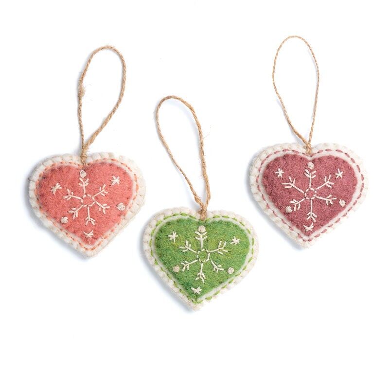 Hart hanger (set 3 kleuren)