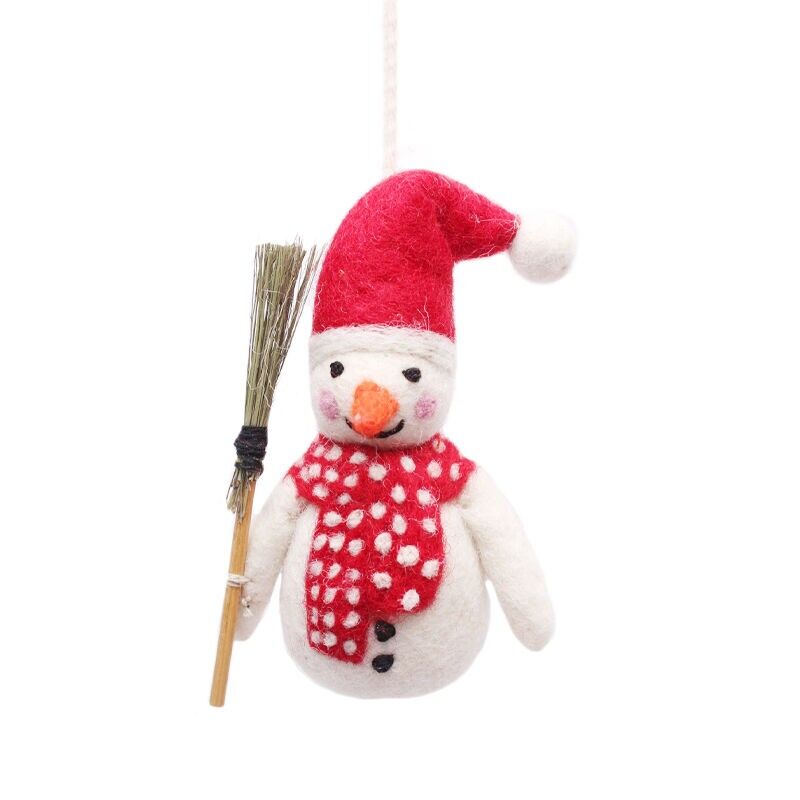 Sneeuwpopje sjaal rood