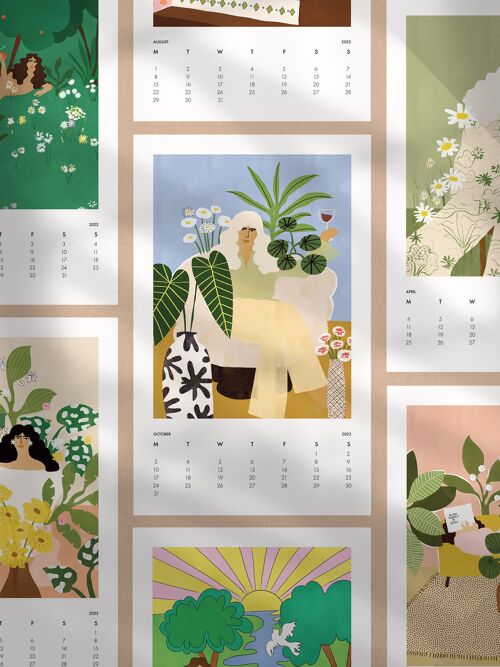 2022 Illustrated Calendar by Alja Horvat - Monthly calendar