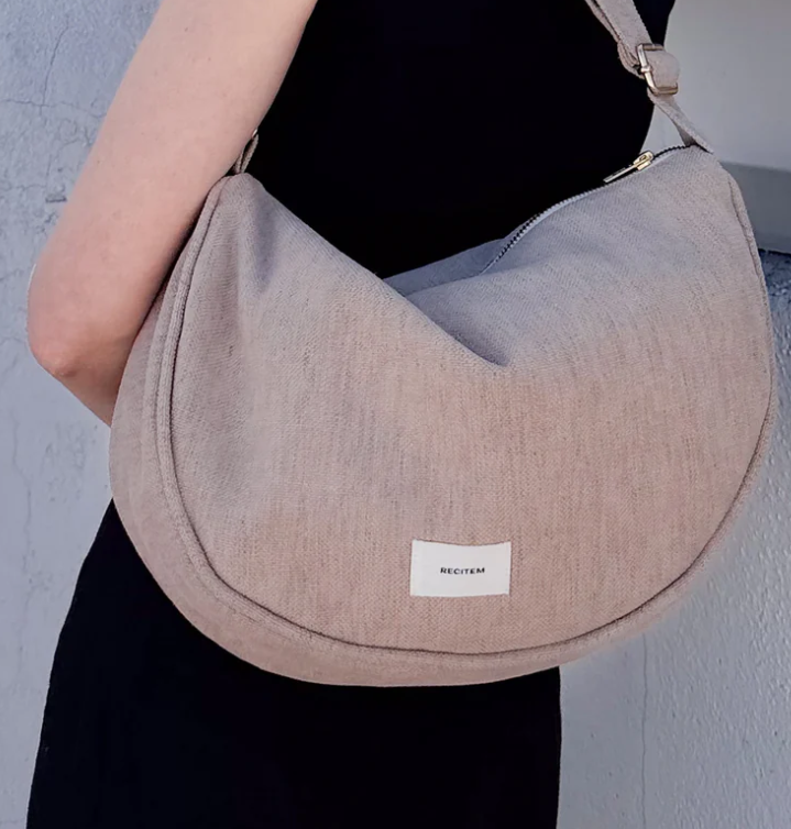 Sac maxi demi-lune uni Arthur
