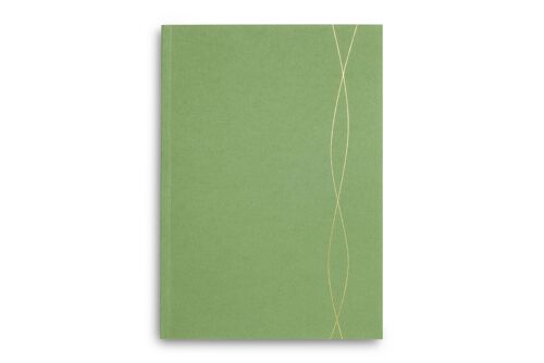 A5 Lined Notebooks in Mid-Green, Ruled Notepads, Journals, Stationery