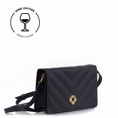 Clutch - Weinrotes Leder - Schwarz