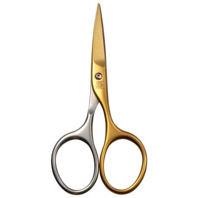 Self-sharpening champagne-colored beard scissors - Made in Solingen