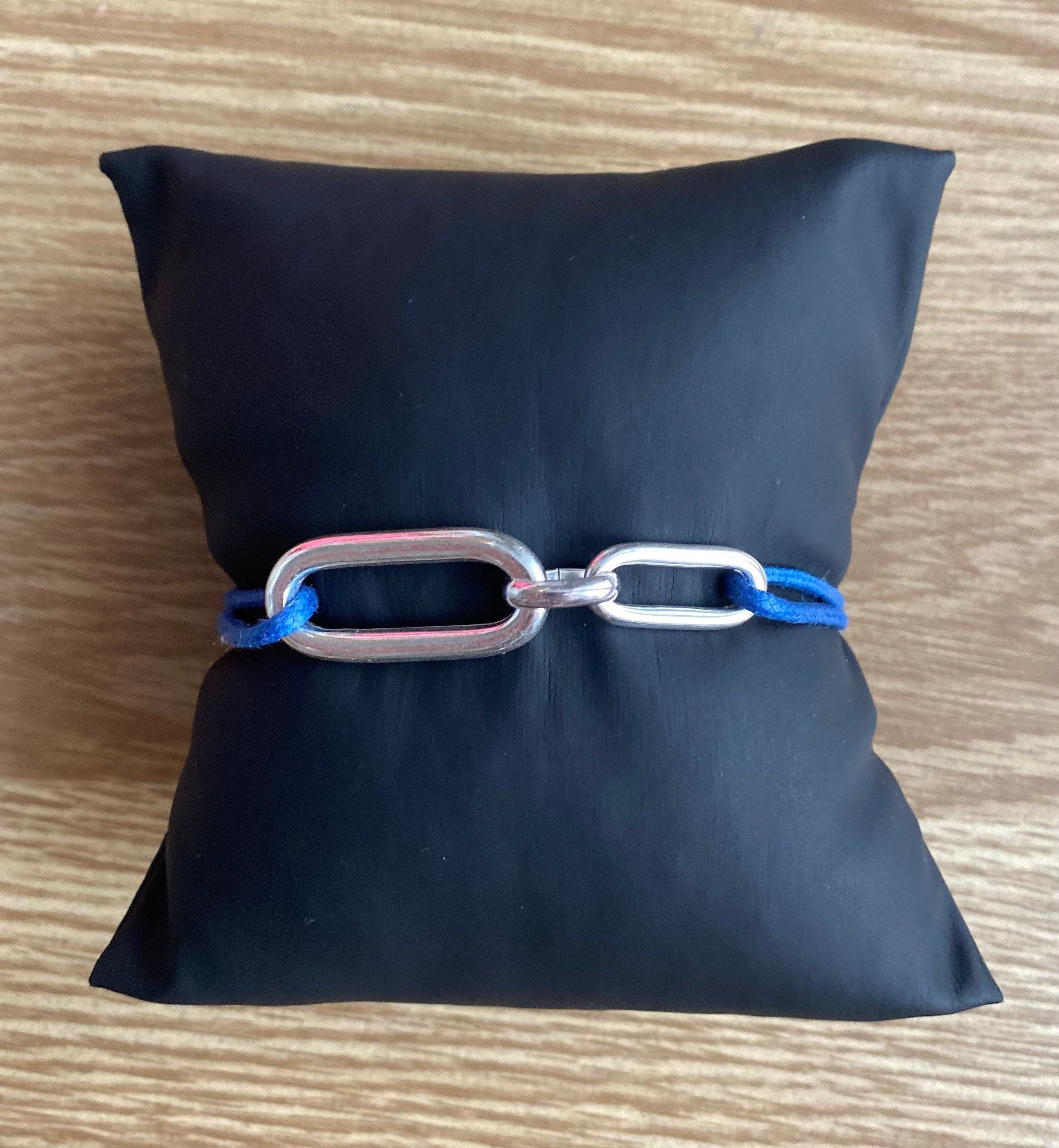 bracciale misto a doppia maglia ovale