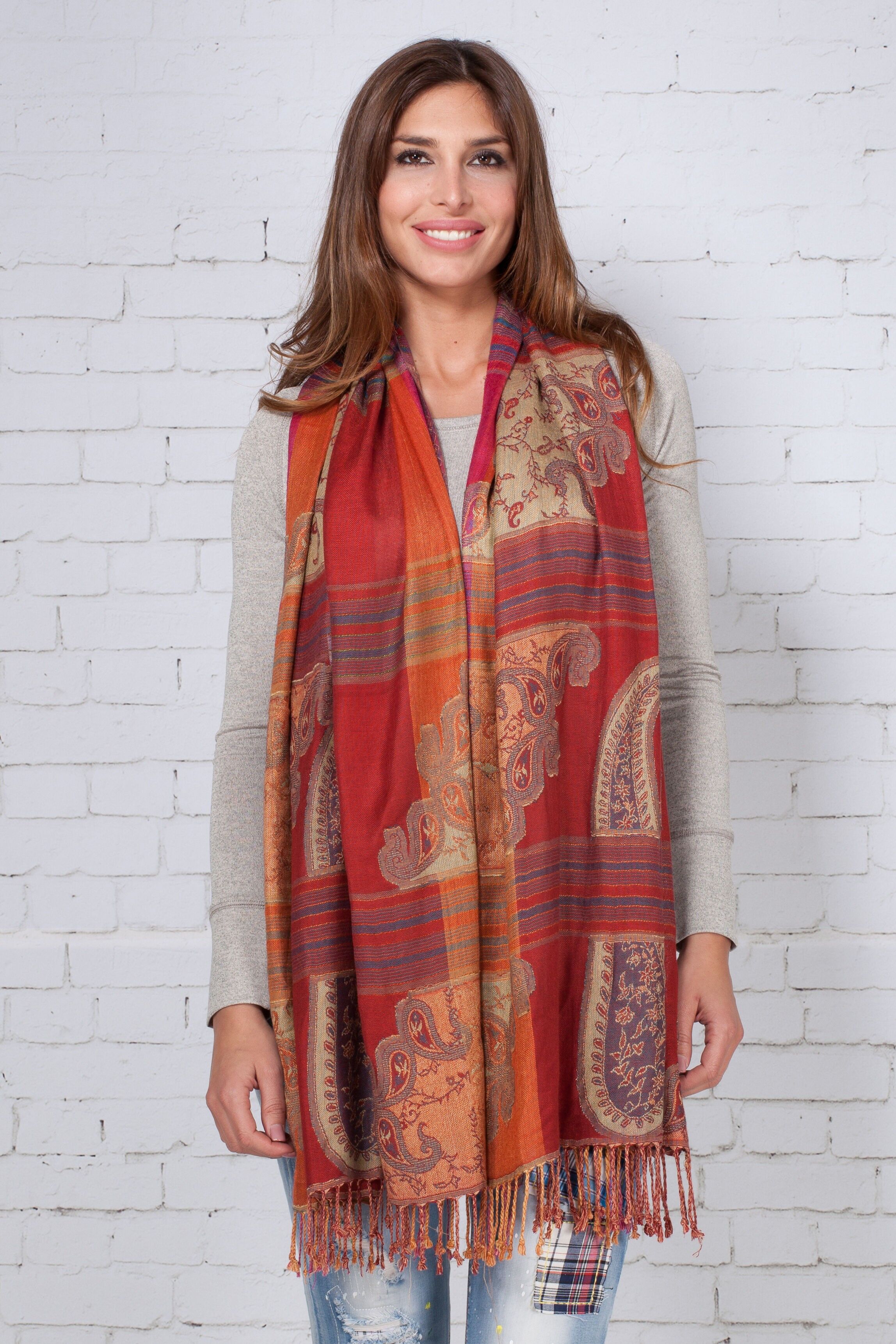 Estola estampada AH1198PA